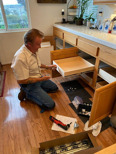 slide out shelf professional installation